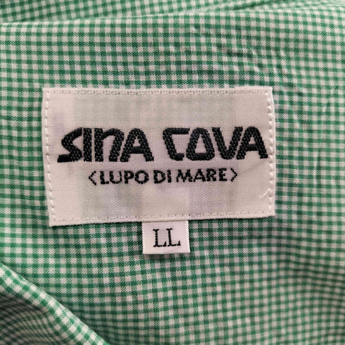 シナコバ SINA COVA ワッペンロゴ ギンガムチェックシャツ メンズ LL