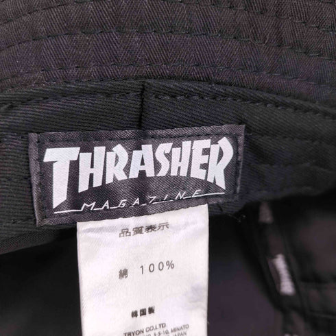 スラッシャー THRASHER ロゴ刺繍バケットハット メンズ 58cm