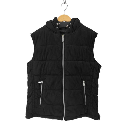 ザラ ZARA フーデット中綿ベスト メンズ JPN:44