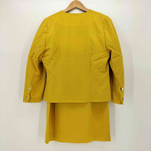 ハナエモリ HANAE MORI フランス製 ウール セットアップ ジャケット スカート レディース 40