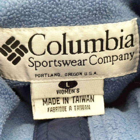 コロンビア Columbia 90S ロゴ刺繍 裏地フリース ナイロン ジャケット ユニセックス レディース import:L