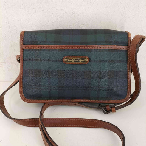 ポロラルフローレン POLO RALPH LAUREN ブラックウォッチ レザー ショルダーバッグ メンズ