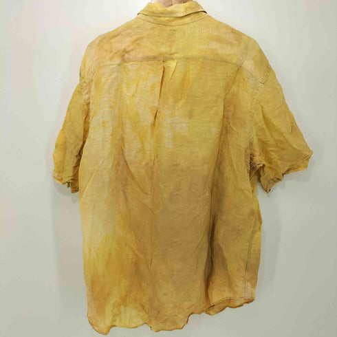ラルフローレン RALPH LAUREN 90-00s CLASSIC FIT リネン シルク混 タイダイ S/Sシャツ メンズ import:XL