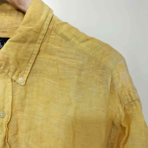 ラルフローレン RALPH LAUREN 90-00s CLASSIC FIT リネン シルク混 タイダイ S/Sシャツ メンズ import:XL
