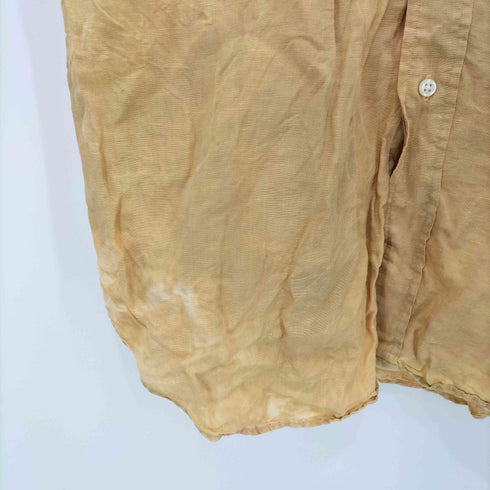 ラルフローレン RALPH LAUREN 90-00s CLASSIC FIT リネン シルク混 タイダイ S/Sシャツ メンズ import:XL
