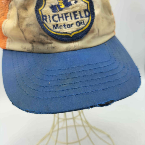 THE WESTMAC CORP RICHFIELD MOTOR OIL ダメージ加工 メッシュ スナップバック キャップ メンズ ONE SIZE