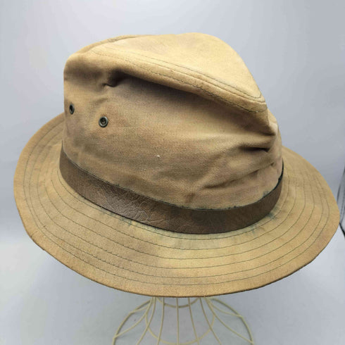 USA製 CAPAS Headwear N.Y. レザーベルト テープ コットン 中折れ ハット メンズ LARGE