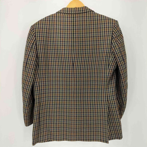 アクアスキュータム AQUASCUTUM 70~80S MADE IN ENGLAND チェックウール2Bテーラードジャケット メンズ UK:38