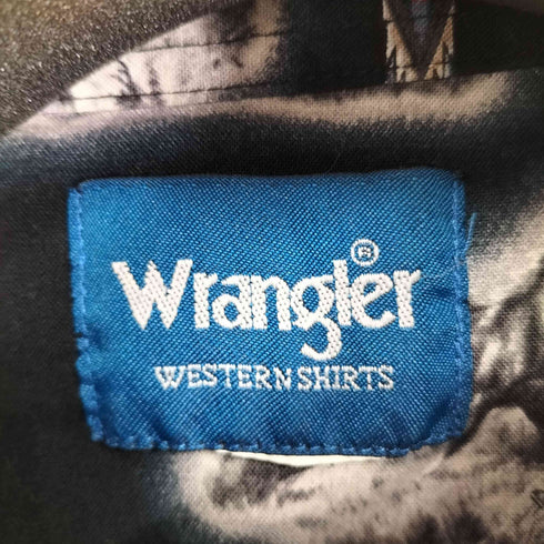 ラングラー Wrangler 馬総柄 L/S ウェスタンシャツ メンズ