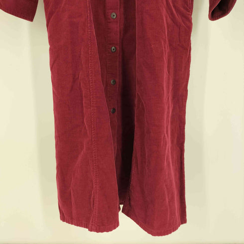 エディーバウアー Eddie Bauer 90S 白タグ 細畝 コーデュロイ L/S シャツ ワンピース レディース 8