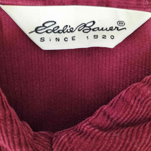 エディーバウアー Eddie Bauer 90S 白タグ 細畝 コーデュロイ L/S シャツ ワンピース レディース 8
