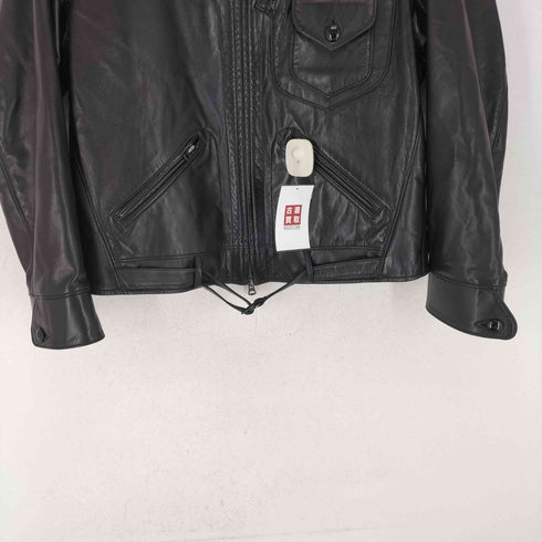 ROYAL KHAKI マルチジップレザーライダースジャケット メンズ