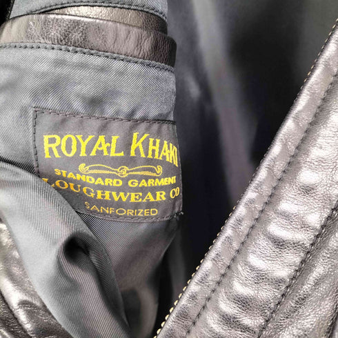 ROYAL KHAKI マルチジップレザーライダースジャケット メンズ