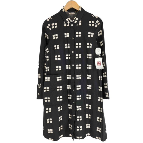 マリメッコ marimekko IKKUNA POPLIN KATRINA DRESS ロングシャツワンピース レディース 34