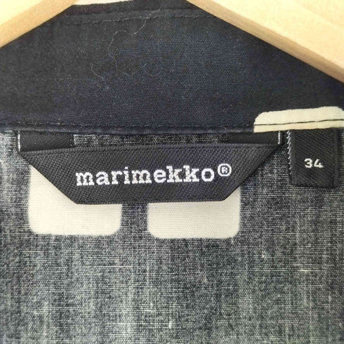 マリメッコ marimekko IKKUNA POPLIN KATRINA DRESS ロングシャツワンピース レディース 34