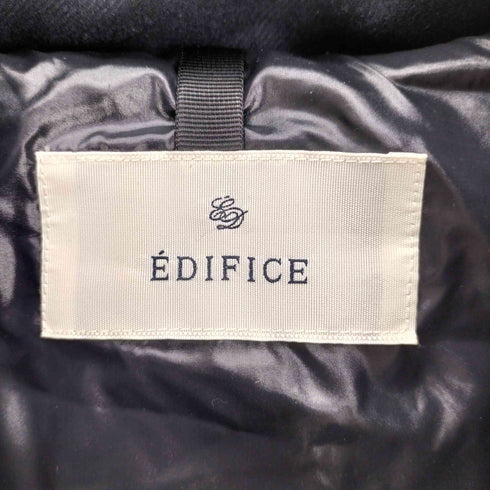 エディフィス EDIFICE カシミヤ 混 フーデッド ダウンベスト メンズ JPN:46