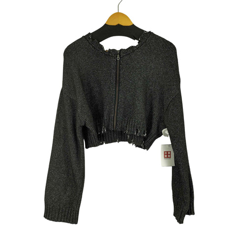 ページボーイ PAGEBOY ダメージフルZIPニットプルオーバー レディース FREE