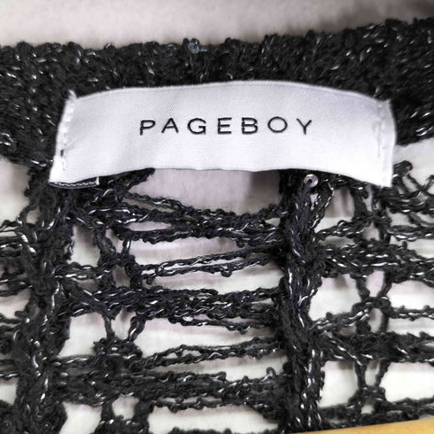 ページボーイ PAGEBOY 透かし編み カーディガン レディース FREE