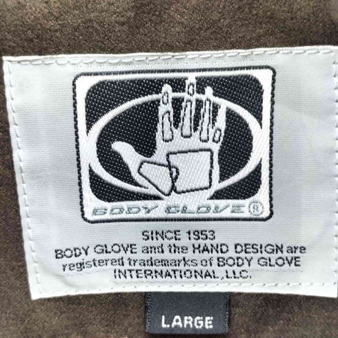 ボディーグローブ BODY GLOVE 90S ロゴパッチ スウェード トラックジャケット メンズ JPN:L