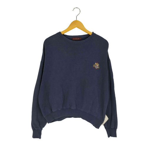 チャップスラルフローレン CHAPS RALPH LAUREN エンブレム刺繍 バックロゴプリント クルーネック スウェット トレーナー レディース import:L
