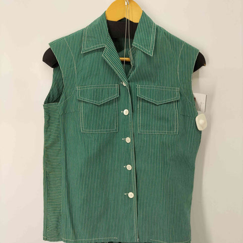 ケンゾー KENZO 70-80S ベストスカート ストライプセットアップ レディース