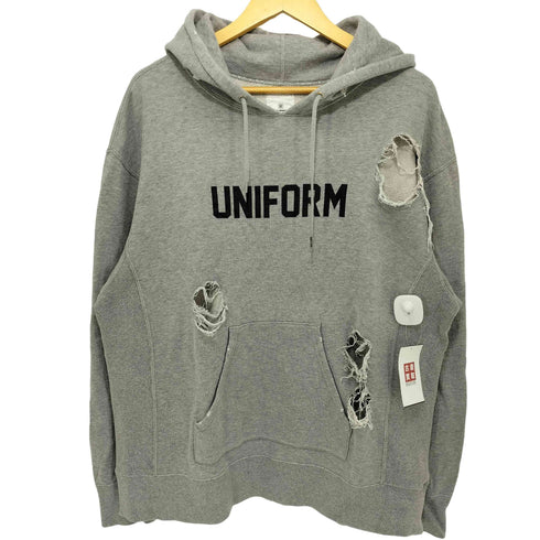ユニフォームエクスペリメント uniform experiment 16AW クラッシュ加工 プルオーバーパーカー メンズ JPN:2