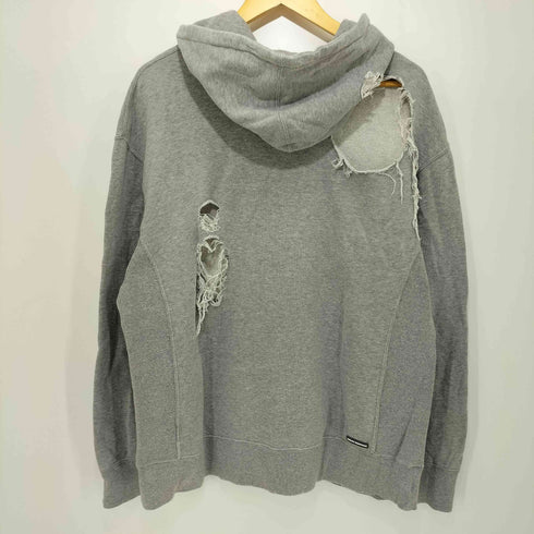 ユニフォームエクスペリメント uniform experiment 16AW クラッシュ加工 プルオーバーパーカー メンズ JPN:2