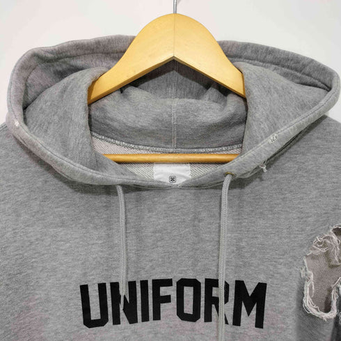 ユニフォームエクスペリメント uniform experiment 16AW クラッシュ加工 プルオーバーパーカー メンズ JPN:2
