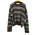 Camphor wood wool mix shaggy v neck border sweater メンズ JPN:M