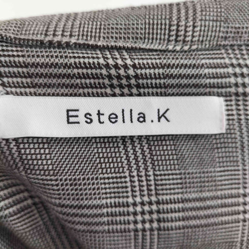 エステラケー Estella.K グレンチェックフリルブラウス レディース FREE