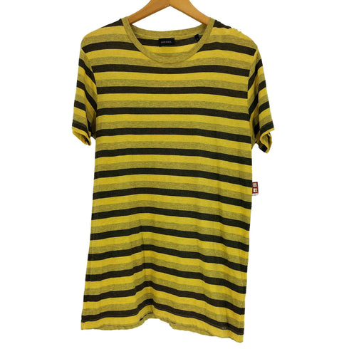 ディーゼル DIESEL ボーダー コットン ポリ クルーネック カットソー Y2K メンズ import:S