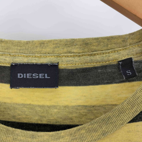 ディーゼル DIESEL ボーダー コットン ポリ クルーネック カットソー Y2K メンズ import:S