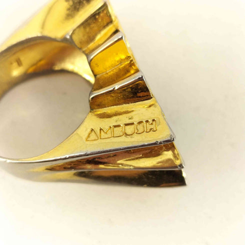 アンブッシュ AMBUSH POW RING - GOLD メンズ 17号(L)