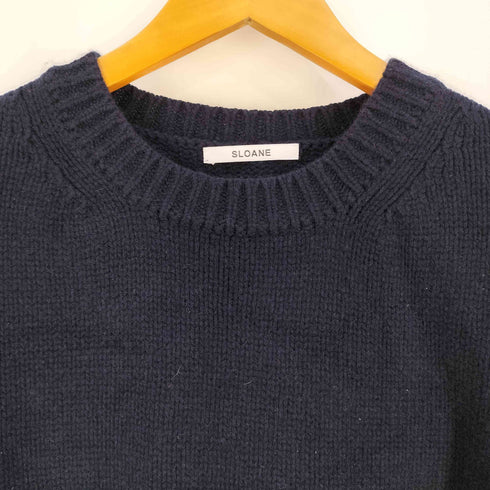スローン SLOANE 3G天竺ウール×カシミヤクルーネックセーター レディース JPN:5
