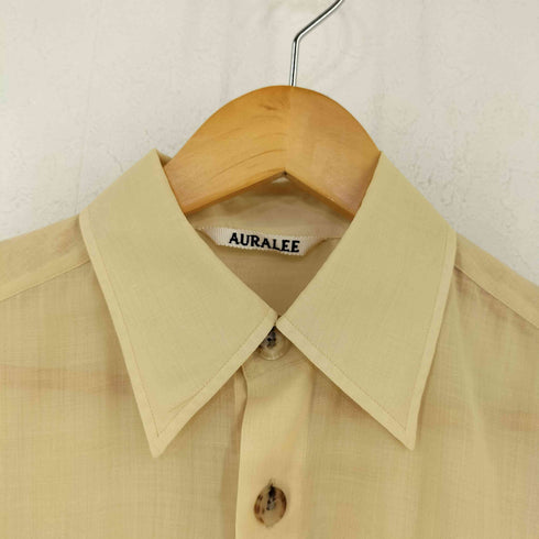 オーラリー AURALEE WOOL RECYCLE POLYESTER SHEER CLOTH SHIRT レディース JPN:0