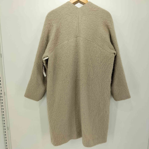 アダムエロペ Adam et Rope モヘア混 ノーカラーコート レディース F