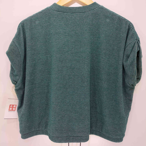 ロクビューティーアンドユースユナイテッドアローズ 6 BEAUTY & YOUTH UNITED ARROWS パイル ボーダー ドローストリング ショートスリーブ トップス カットソー レディース