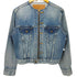 アンスクリア INSCRIRE Denim Riders Jacket ノーカラーデニムライダースジャケット レディース JPN:38