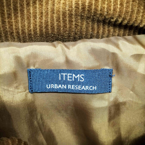 アイテムズ アーバンリサーチ ITEMS URBAN RESEARCH コーデュロイ中綿スタンドカラージャケット メンズ JPN:M