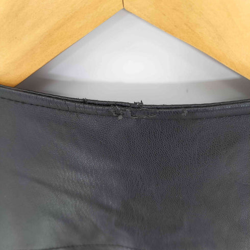 ザラ ZARA ノーカラー ペプラム ライダースジャケット レディース