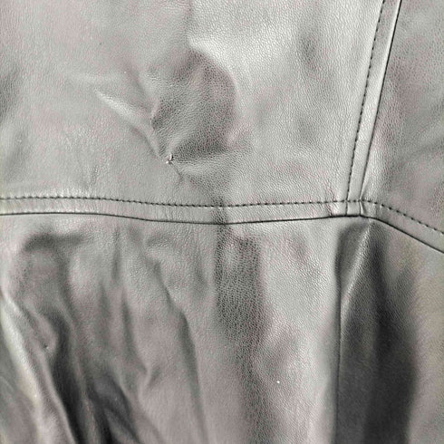 ザラ ZARA ノーカラー ペプラム ライダースジャケット レディース