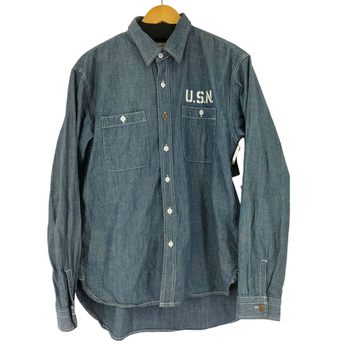 アヴィレックス AVIREX バックプリント L/S デニムシャツ メンズ JPN:L