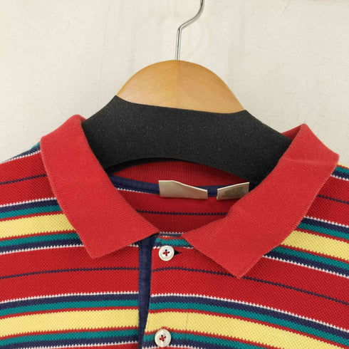 エルエルビーン L.L.Bean USA製 ボーダー 鹿の子ポロシャツ メンズ XL-TALL