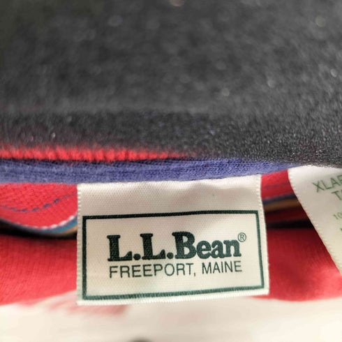 エルエルビーン L.L.Bean USA製 ボーダー 鹿の子ポロシャツ メンズ XL-TALL