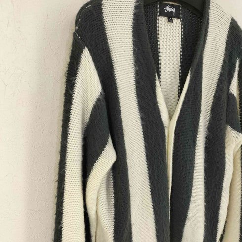 ステューシー Stussy 23AW Stripe Brushed Cardigan ストライプ ブラッシュド カーディガン メンズ import:M