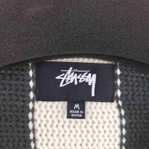ステューシー Stussy 23AW Stripe Brushed Cardigan ストライプ ブラッシュド カーディガン メンズ import:M