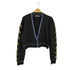 ザラ ZARA フラワーデザイン クロップドカーディガン レディース import:M