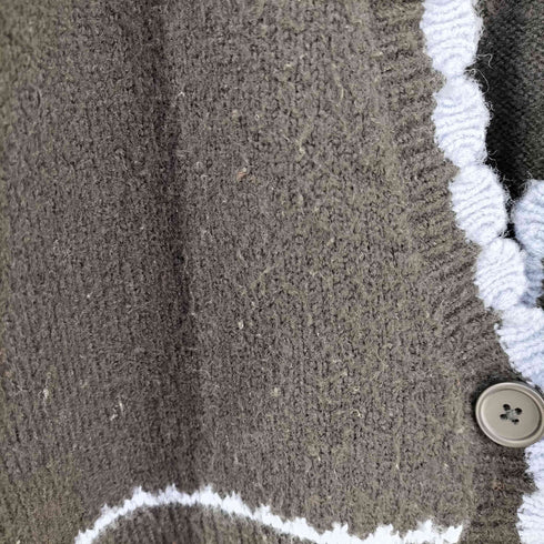 ザラ ZARA フラワーデザイン クロップドカーディガン レディース import:M