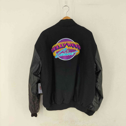 MADE IN USA 両面ワッペン レザースリーブスタジャン HOLLYWOOD メンズ import:L