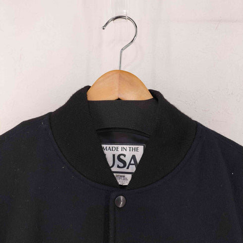 MADE IN USA 両面ワッペン レザースリーブスタジャン HOLLYWOOD メンズ import:L